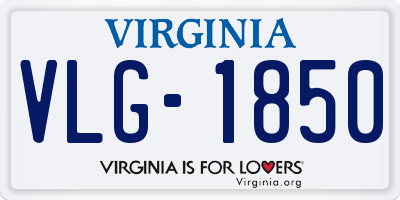 VA license plate VLG1850