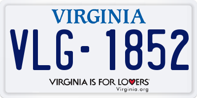 VA license plate VLG1852