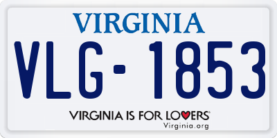 VA license plate VLG1853
