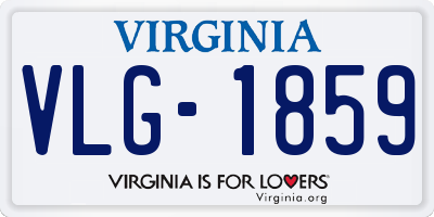 VA license plate VLG1859