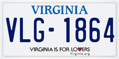 VA license plate VLG1864