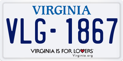 VA license plate VLG1867