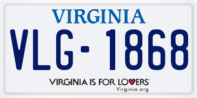 VA license plate VLG1868