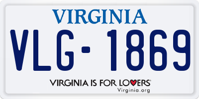 VA license plate VLG1869