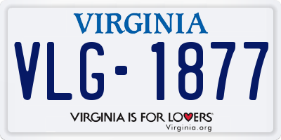 VA license plate VLG1877