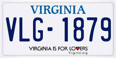 VA license plate VLG1879