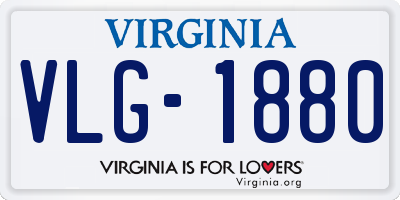 VA license plate VLG1880