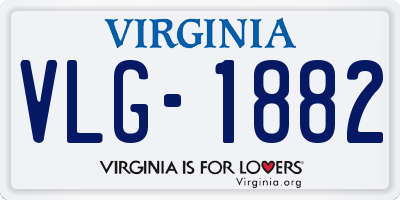VA license plate VLG1882