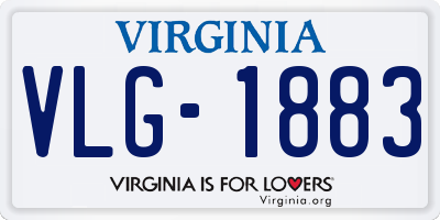 VA license plate VLG1883