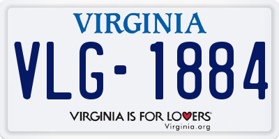 VA license plate VLG1884