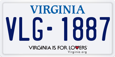 VA license plate VLG1887