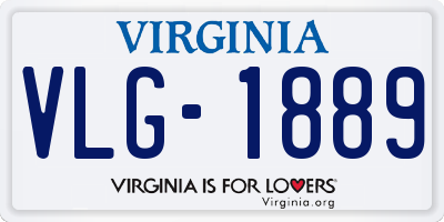VA license plate VLG1889