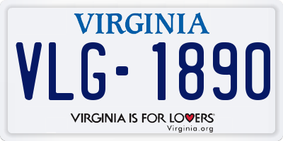 VA license plate VLG1890