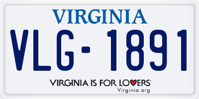 VA license plate VLG1891