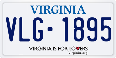 VA license plate VLG1895