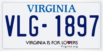 VA license plate VLG1897