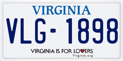 VA license plate VLG1898