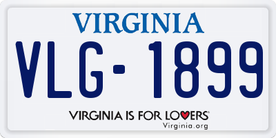VA license plate VLG1899