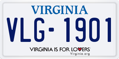 VA license plate VLG1901