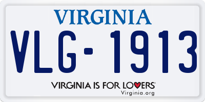 VA license plate VLG1913
