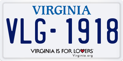 VA license plate VLG1918