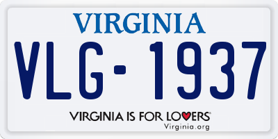 VA license plate VLG1937