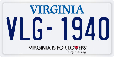 VA license plate VLG1940
