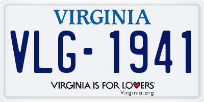 VA license plate VLG1941