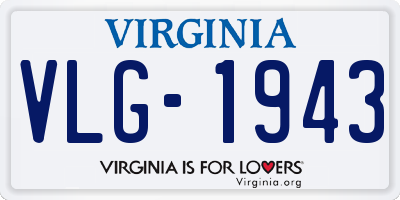 VA license plate VLG1943