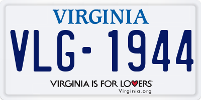 VA license plate VLG1944