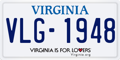 VA license plate VLG1948
