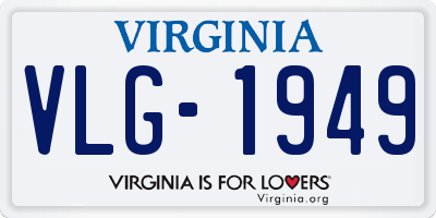 VA license plate VLG1949