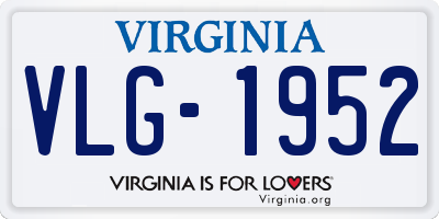 VA license plate VLG1952