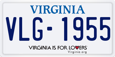VA license plate VLG1955