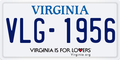 VA license plate VLG1956