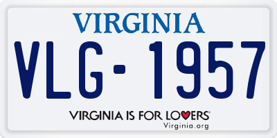 VA license plate VLG1957