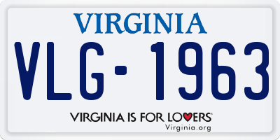 VA license plate VLG1963