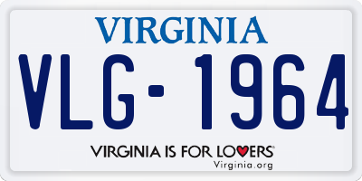 VA license plate VLG1964