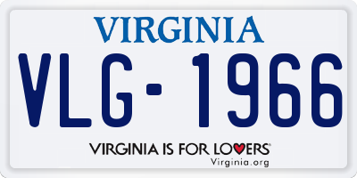 VA license plate VLG1966