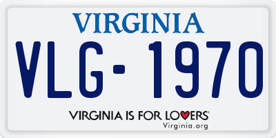 VA license plate VLG1970