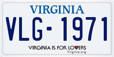 VA license plate VLG1971