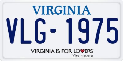 VA license plate VLG1975