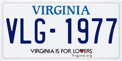 VA license plate VLG1977