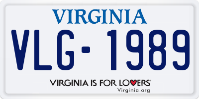 VA license plate VLG1989
