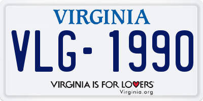 VA license plate VLG1990