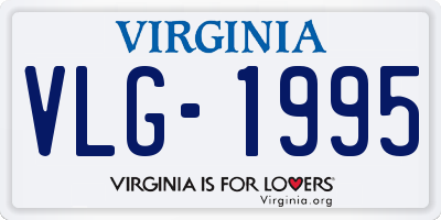 VA license plate VLG1995