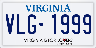 VA license plate VLG1999