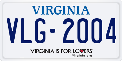 VA license plate VLG2004