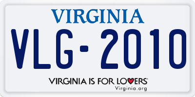 VA license plate VLG2010