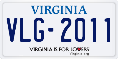 VA license plate VLG2011